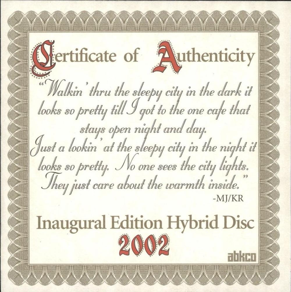 The Rolling Stones Get Yer Ya-Ya's Out! + Certificate UK super audio CD SACD