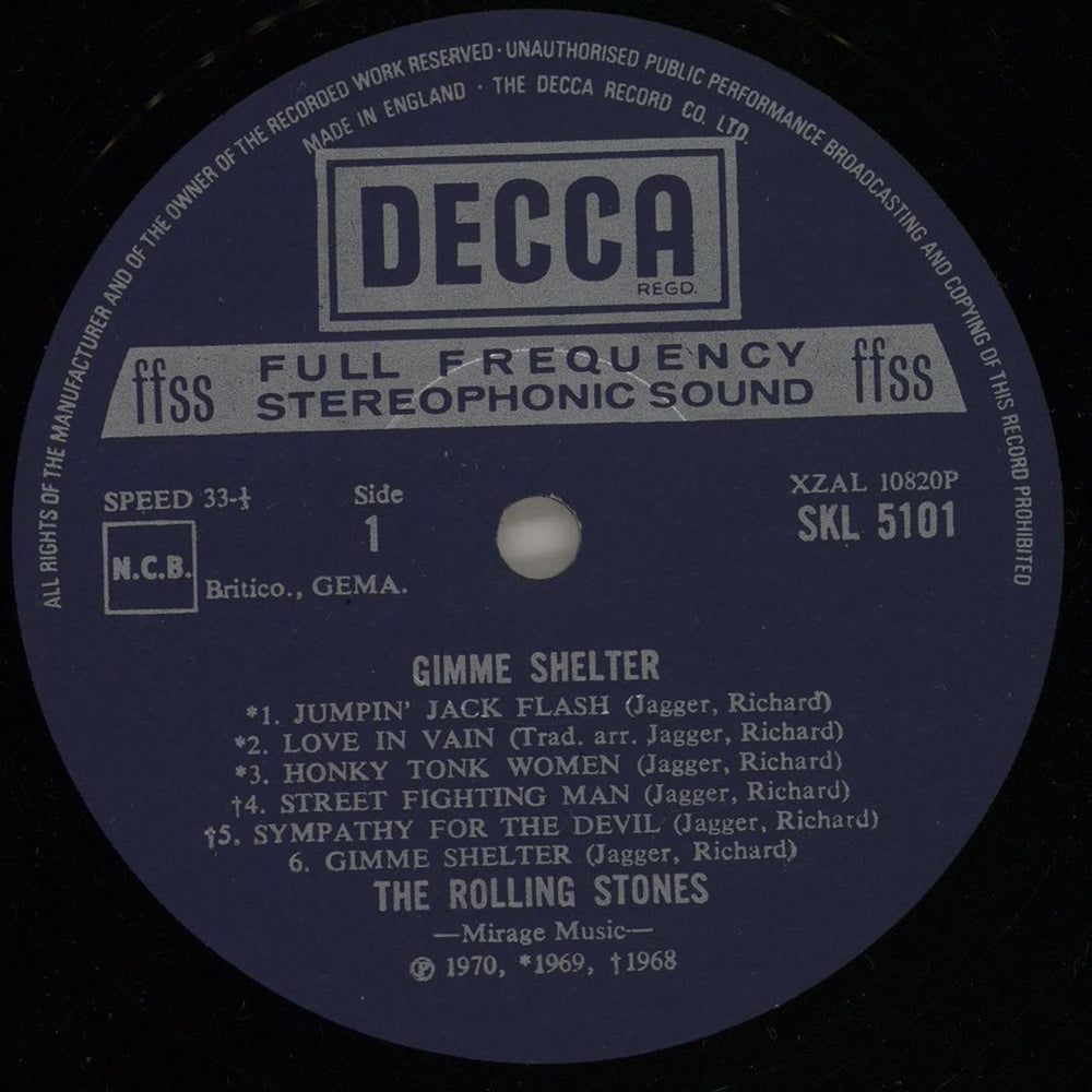 The Rolling Stones Gimme Shelter - 2nd - EX UK vinyl LP album (LP record) ROLLPGI750251