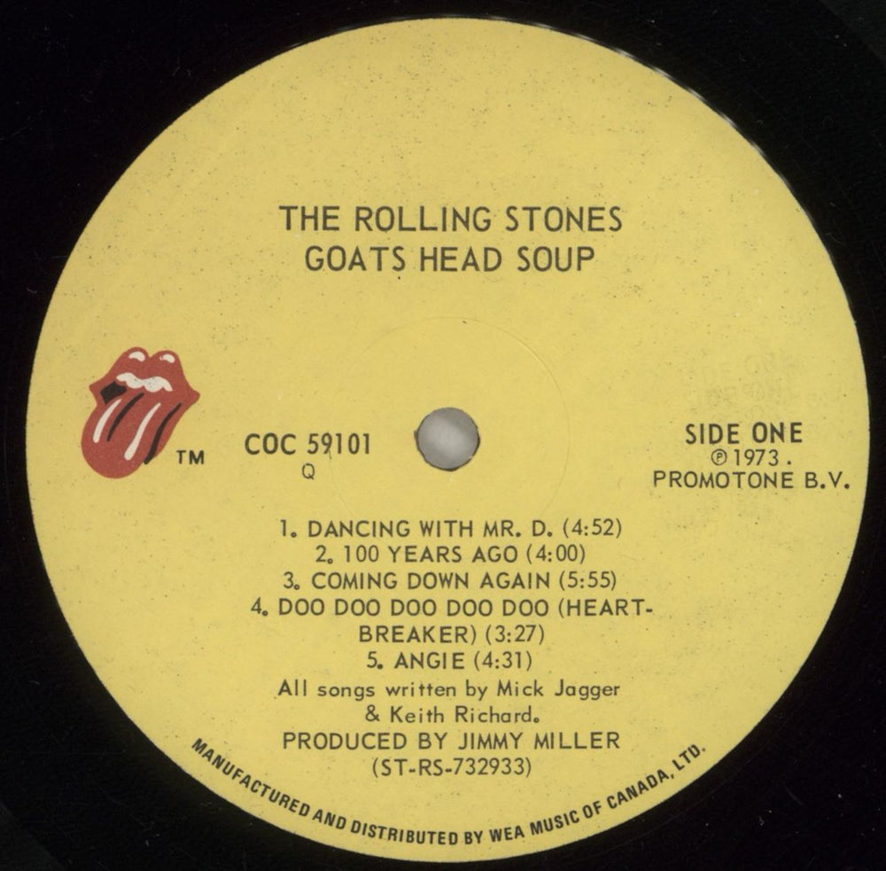 The Rolling Stones Goats Head Soup - Complete - EX Canadian vinyl LP album (LP record) ROLLPGO879259