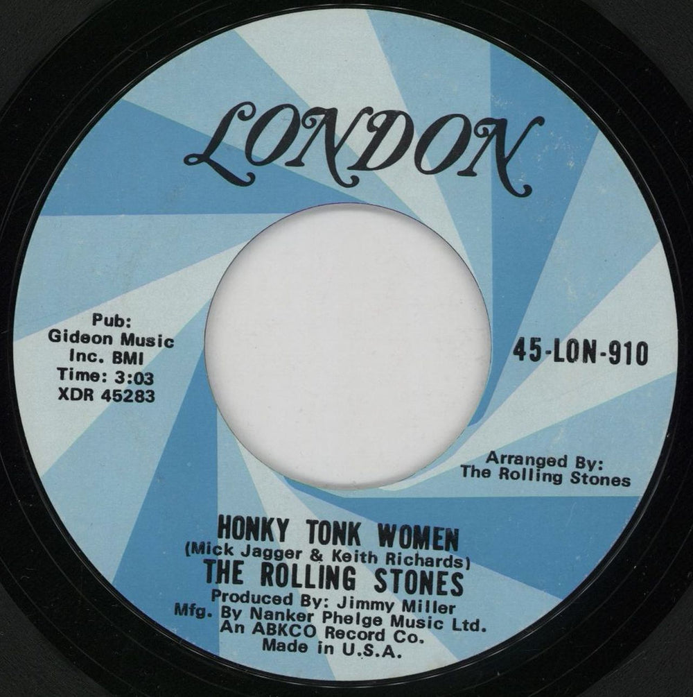 The Rolling Stones Honky Tonk Woman - P/S - EX US 7" vinyl single (7 inch record / 45) ROL07HO755092