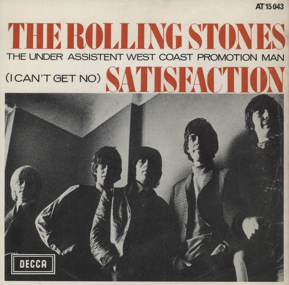 The Rolling Stones (I Can't Get No) Satisfaction + P/S - VG Dutch 7" vinyl single (7 inch record / 45) AT15043