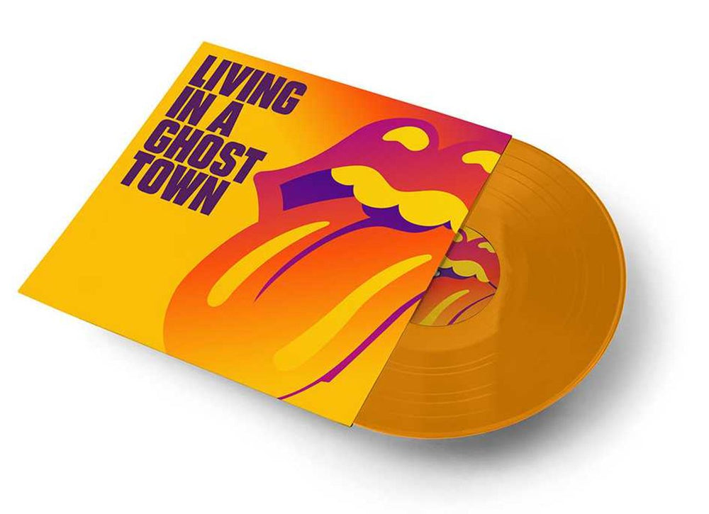 The Rolling Stones Living In A Ghost Town - Orange Vinyl - Sealed UK 10" vinyl single (10 inch record) 071483-5