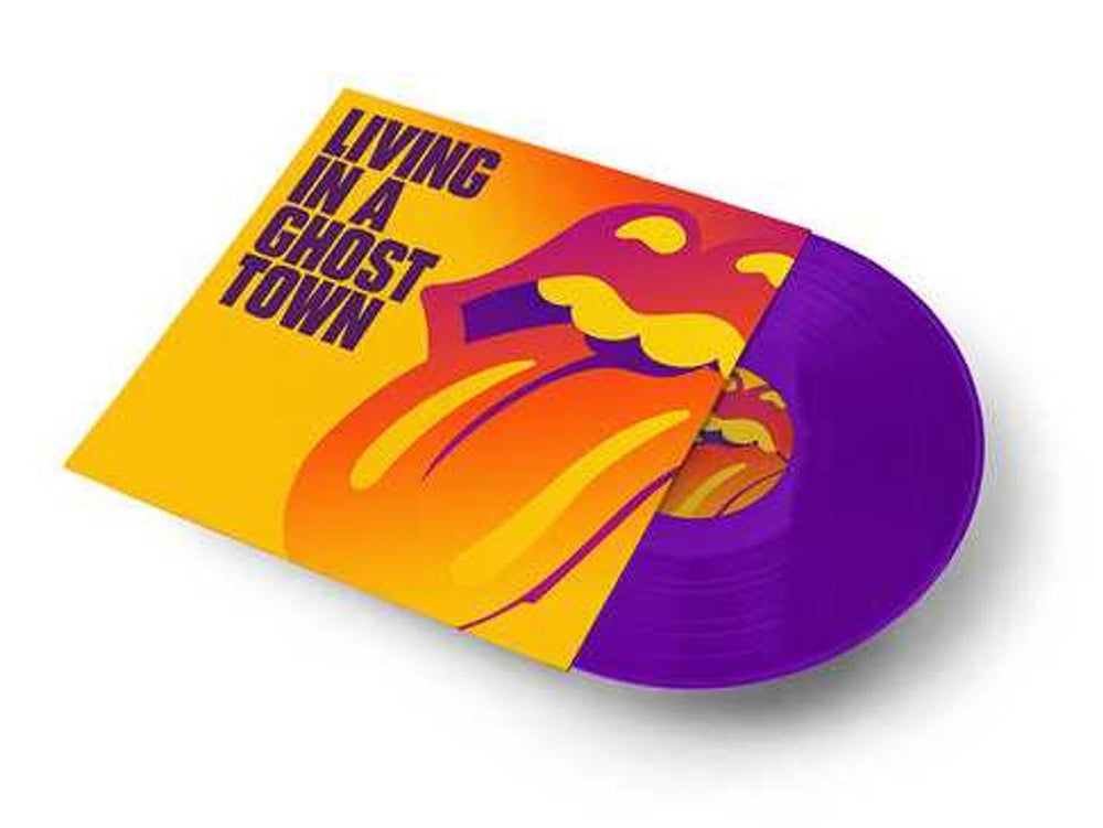 The Rolling Stones Living In A Ghost Town - Purple - Sealed UK 10" vinyl single (10 inch record) 071483-3