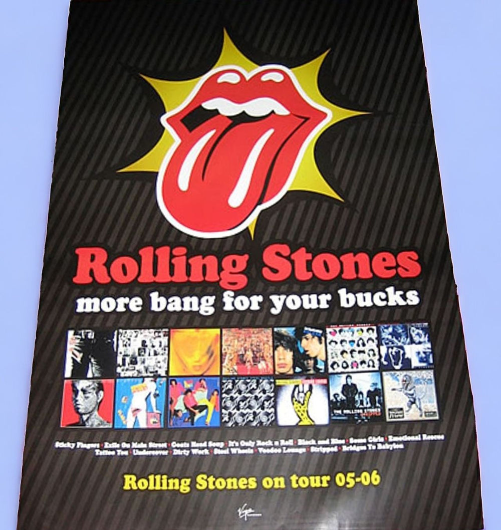 The Rolling Stones More Bang For Your Bucks UK Promo poster 30 X 20