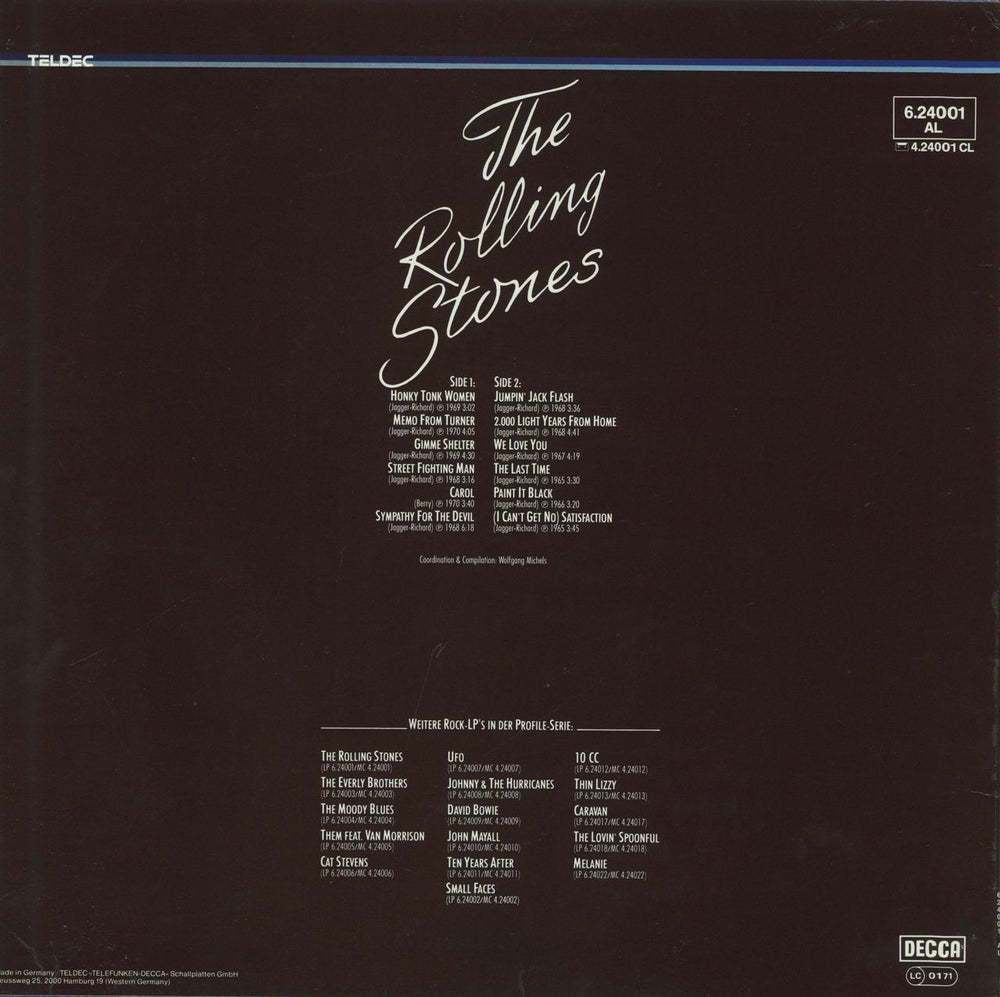 The Rolling Stones Profile German vinyl LP album (LP record)