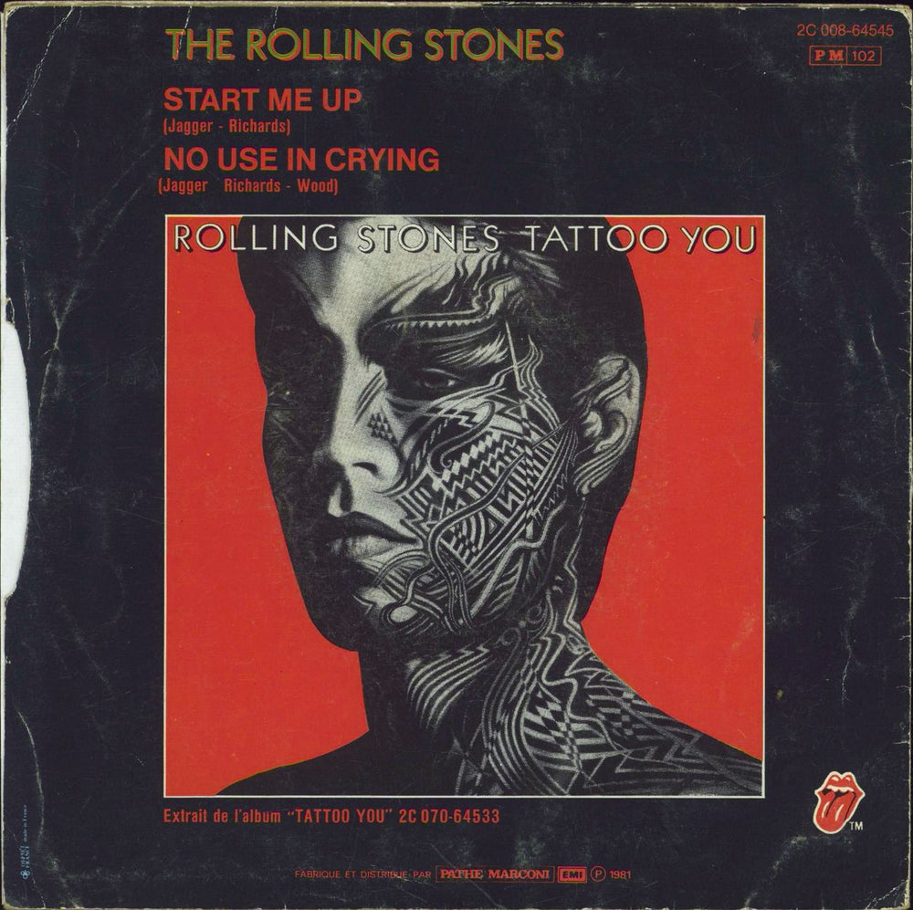 The Rolling Stones Start Me Up - 1st French 7" vinyl single (7 inch record / 45)