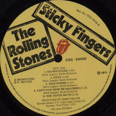 The Rolling Stones Sticky Fingers - 'Star' + Insert UK vinyl LP album (LP record) ROLLPST677437