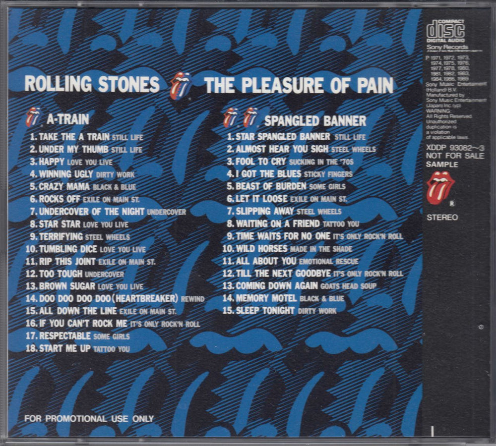 The Rolling Stones The Pleasure Of Pain Japanese Promo 2-CD album 