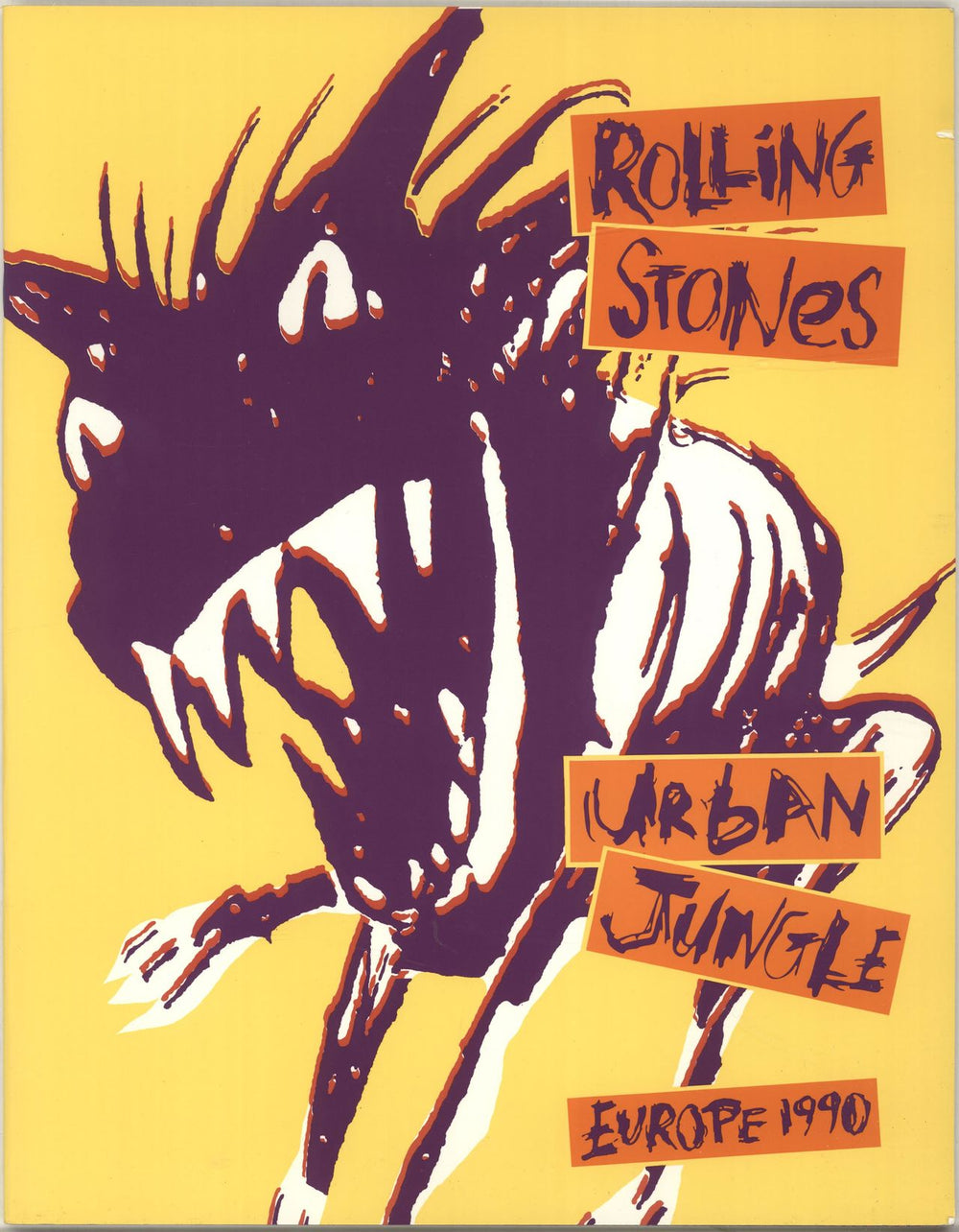 The Rolling Stones Urban Jungle: Europe 1990 + 'Bud' insert & Ticket Stub UK tour programme PROGRAMME + TICKET