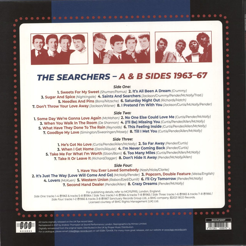 The Searchers A & B Sides 1963-67 UK 2-LP vinyl record set (Double LP Album) 5017261020079