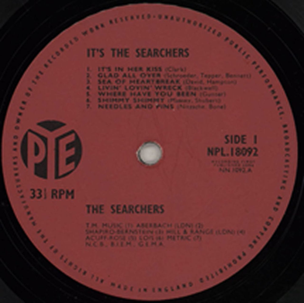 The Searchers It's The Searchers - EX UK vinyl LP album (LP record) SRCLPIT755260