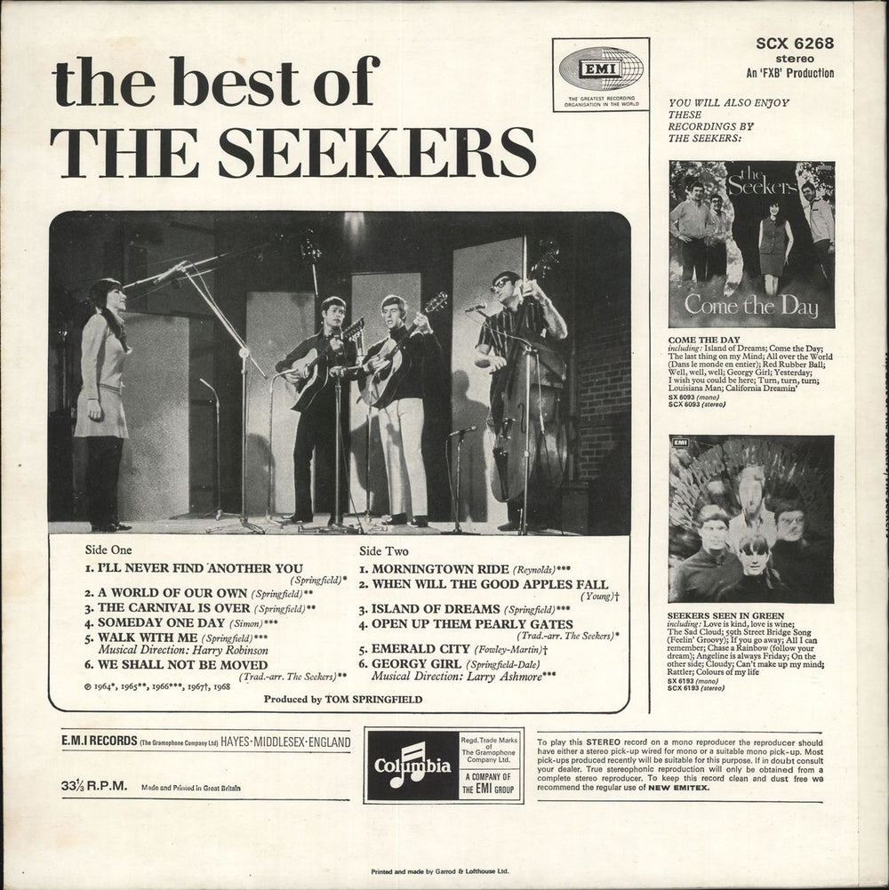 The Seekers The Best Of The Seekers - two box label UK vinyl LP album (LP record)