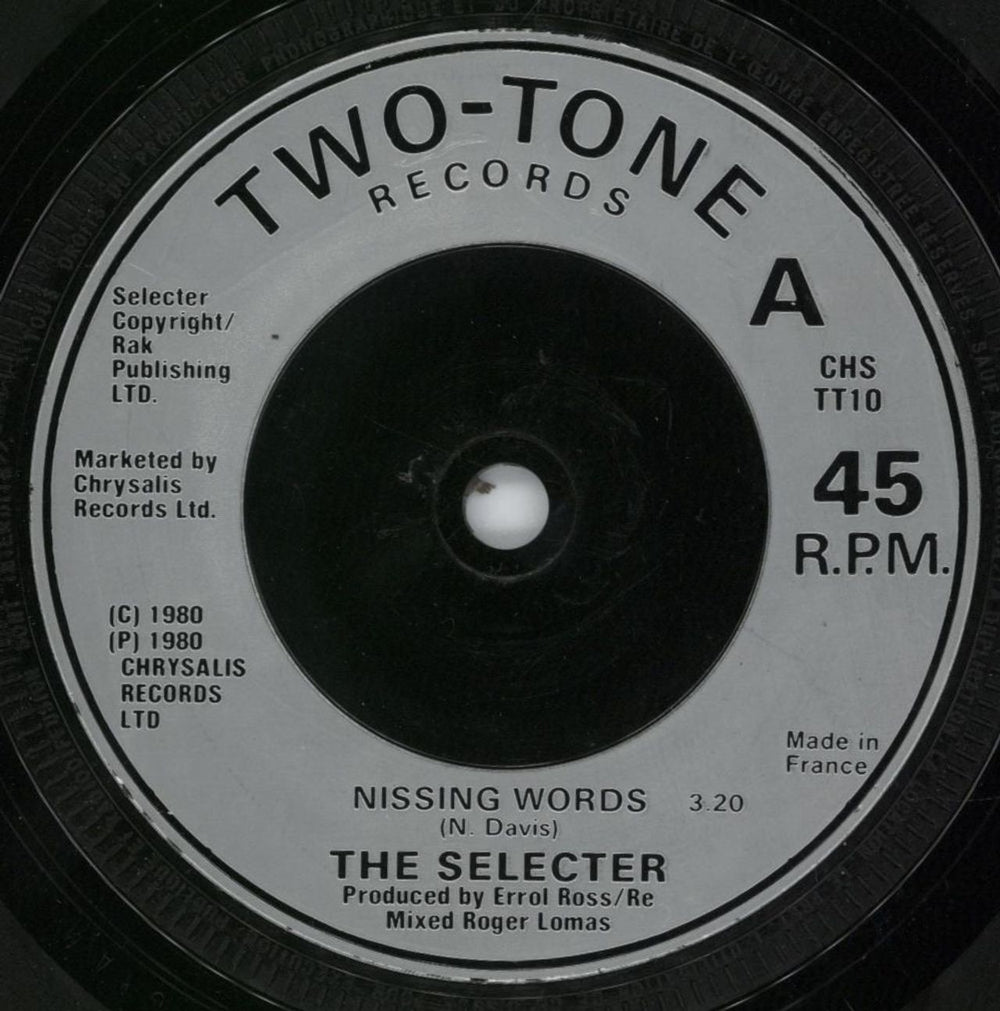 The Selecter Missing Words - Injection + Misprint French 7" vinyl single (7 inch record / 45) SEL07MI107647