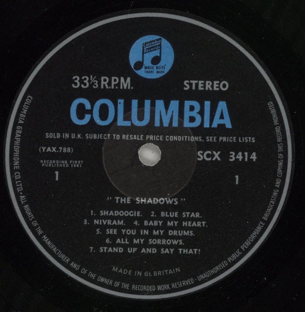 The Shadows The Shadows - Blue & Black Label UK vinyl LP album (LP record) SHDLPTH273619