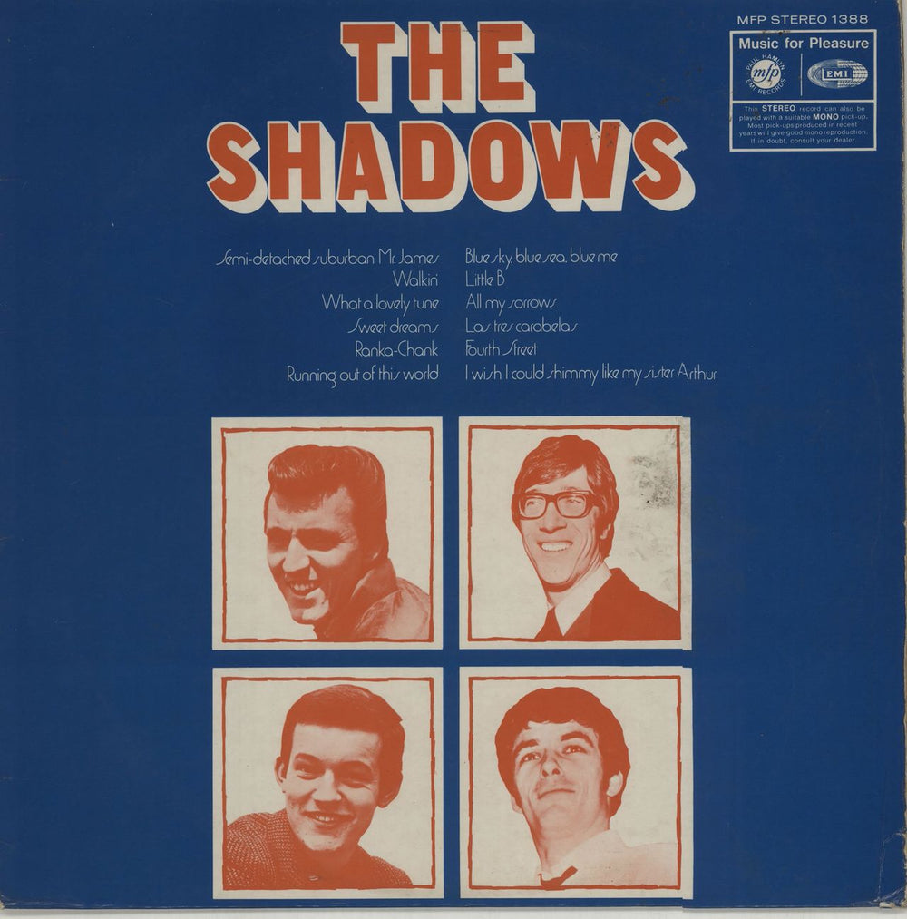 The Shadows The Shadows - Blue Sleeve UK vinyl LP album (LP record) MFP1388