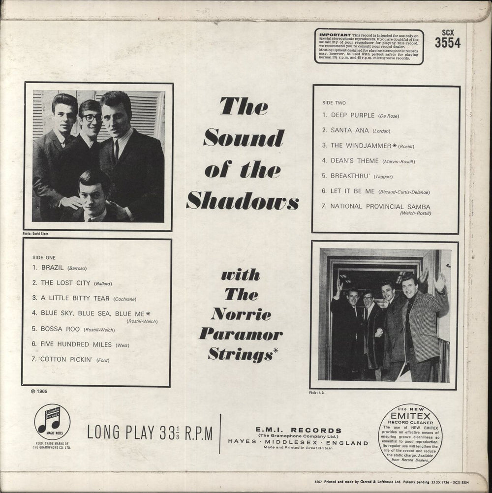 The Shadows The Sound Of The Shadows - 2nd UK vinyl LP album (LP record)