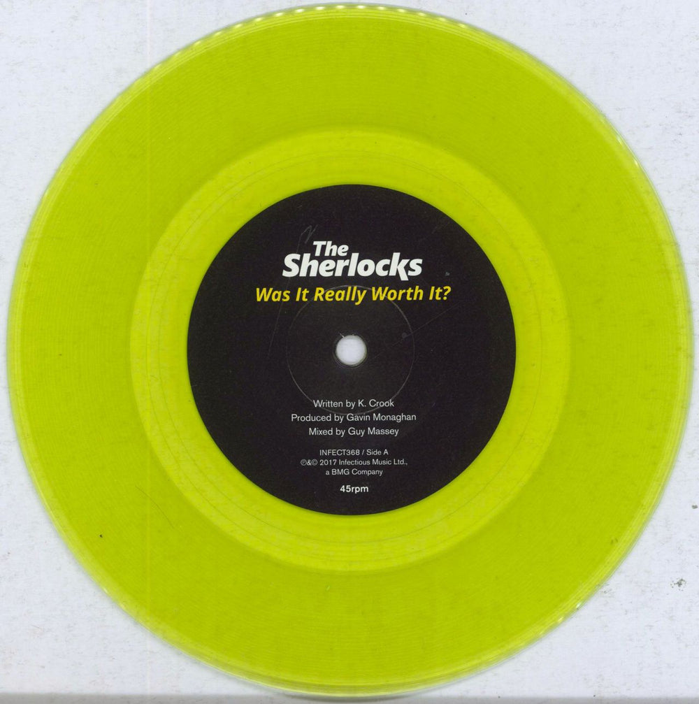 The Sherlocks Was It Really Worth It? - Yellow Vinyl UK 7" vinyl single (7 inch record / 45) 0MJ07WA829562