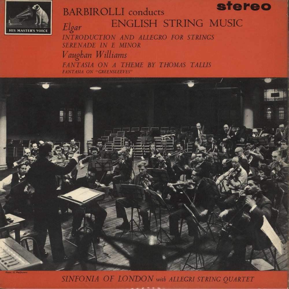 The Sinfonia Of London Barbirolli Conducts English String Music - 1st UK vinyl LP album (LP record) ASD521