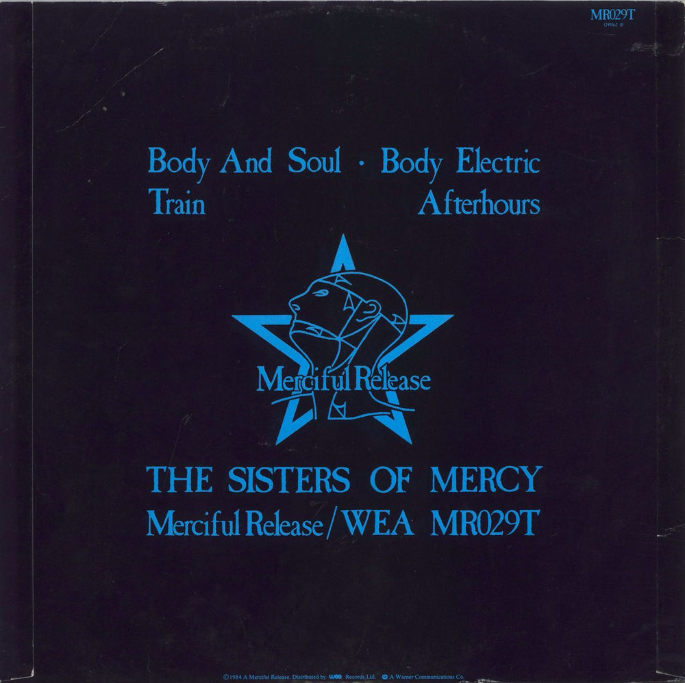 The Sisters Of Mercy Body And Soul + Sleeve - EX UK 12" vinyl single (12 inch record / Maxi-single) 022924936203