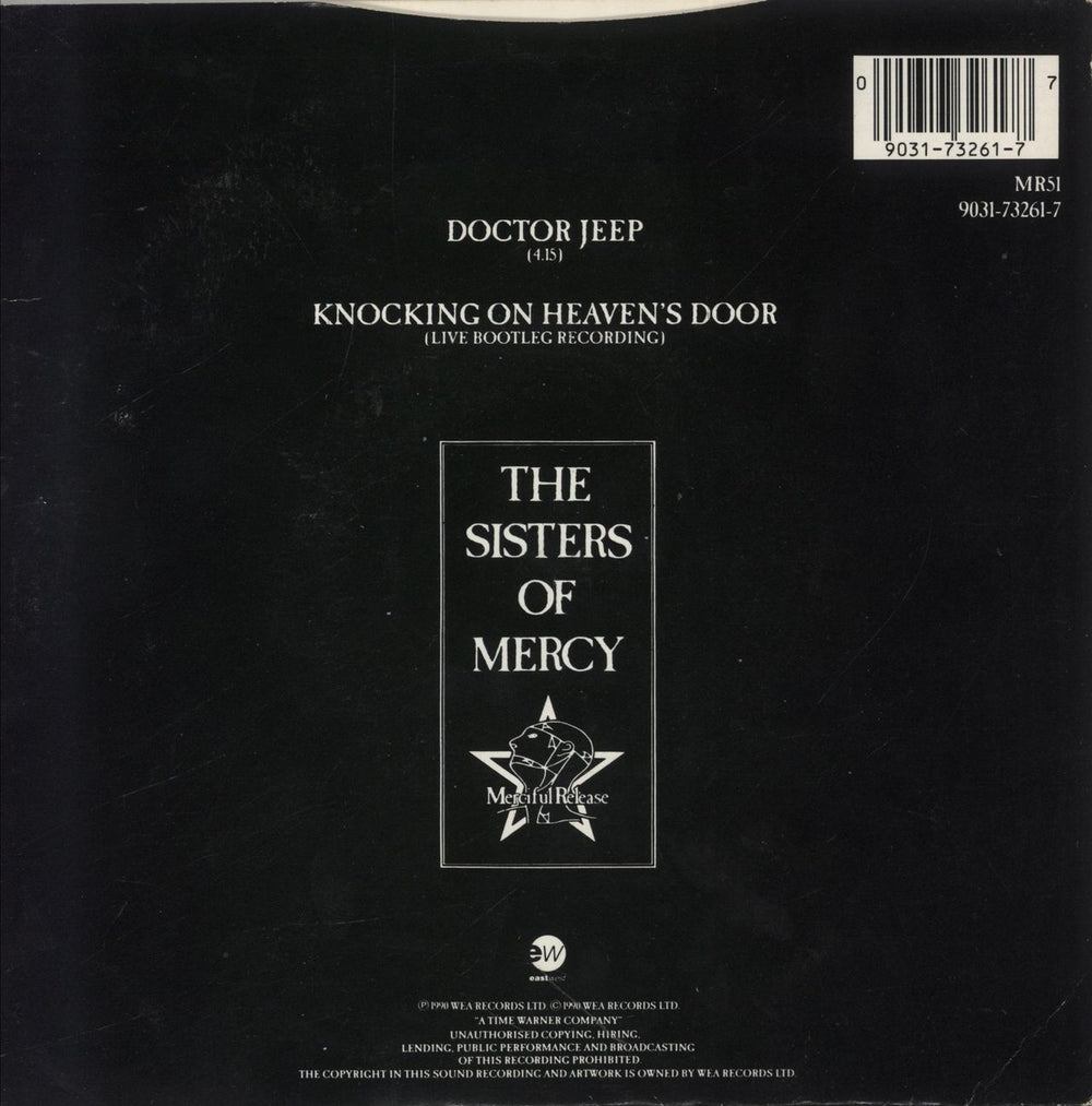 The Sisters Of Mercy Doctor Jeep German 7" vinyl single (7 inch record / 45) 090317326177