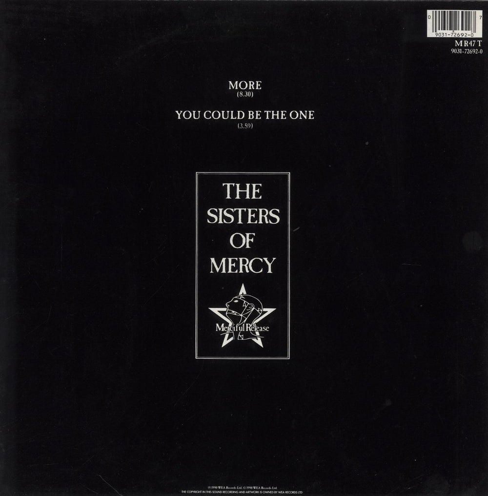 The Sisters Of Mercy More UK 12" vinyl single (12 inch record / Maxi-single) 090317269207