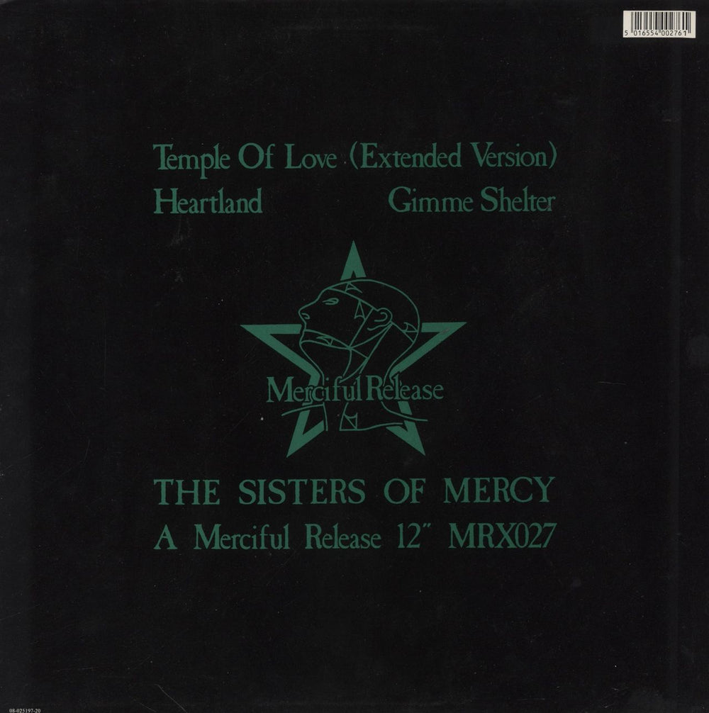 The Sisters Of Mercy Temple Of Love - 2nd Dutch 12" vinyl single (12 inch record / Maxi-single) 5016554002761