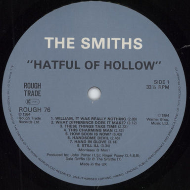 The Smiths Hatful Of Hollow - Hype Stickered G&L Gatefold