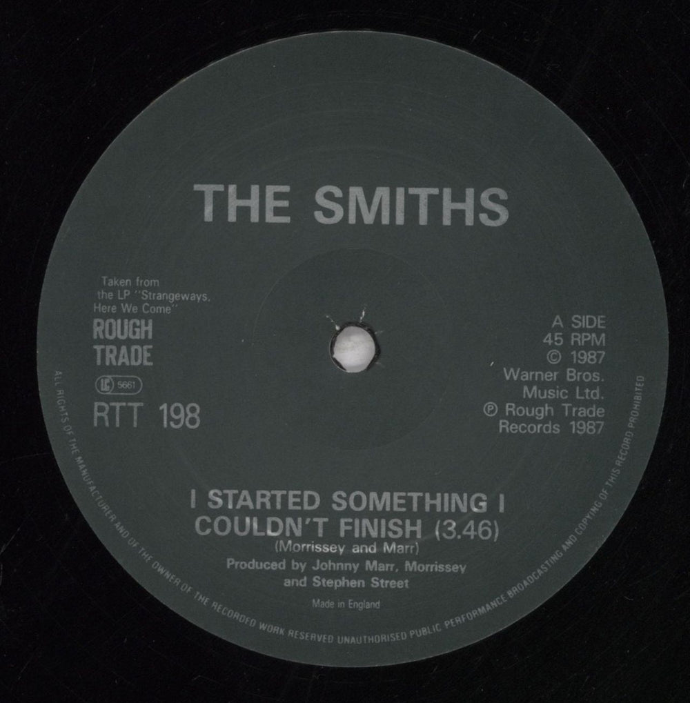 The Smiths I Started Something I Couldn't Finish UK 12" vinyl single (12 inch record / Maxi-single) SMI12IS675122