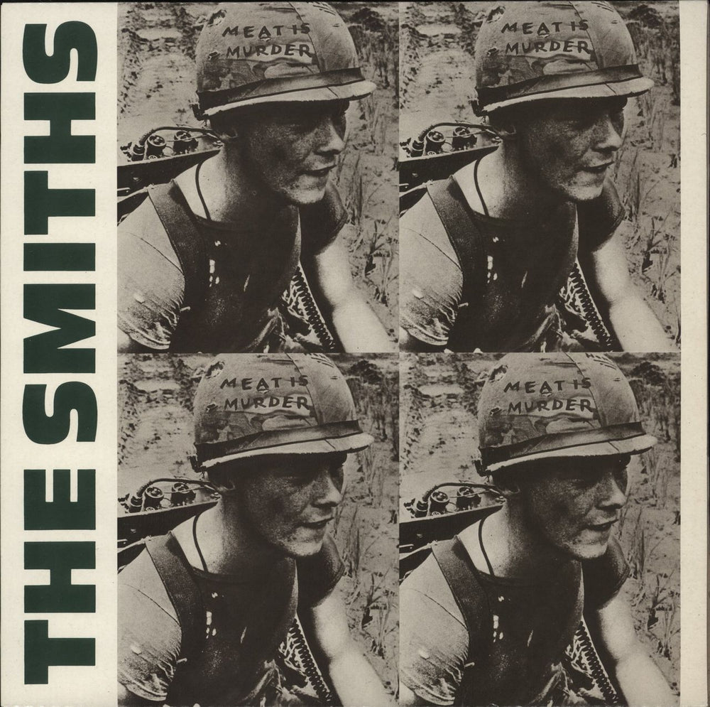 The Smiths Meat Is Murder + PR UK vinyl LP album (LP record) ROUGH81