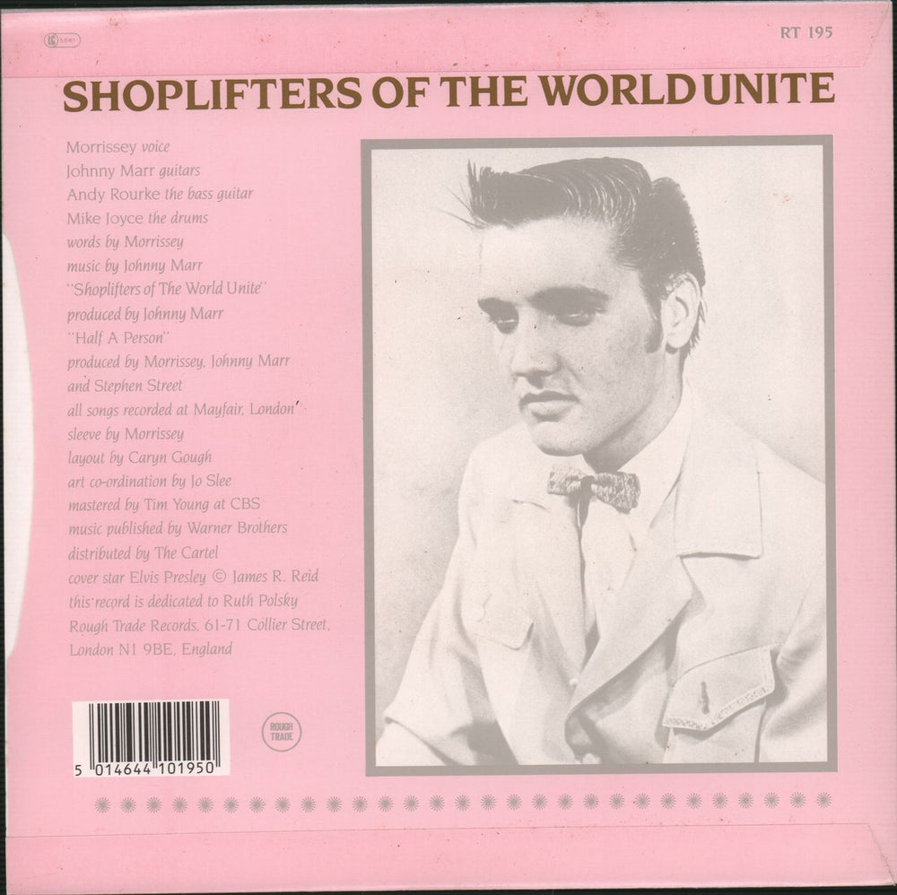 The Smiths Shoplifters Of The World Unite - Solid UK 7" vinyl single (7 inch record / 45) 5014644101950