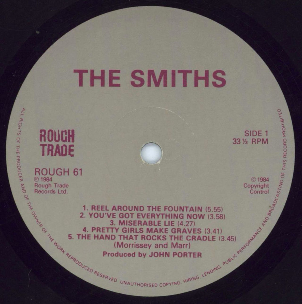 The Smiths The Smiths - 2nd + Sticker - VG UK vinyl LP album (LP record) SMILPTH807900