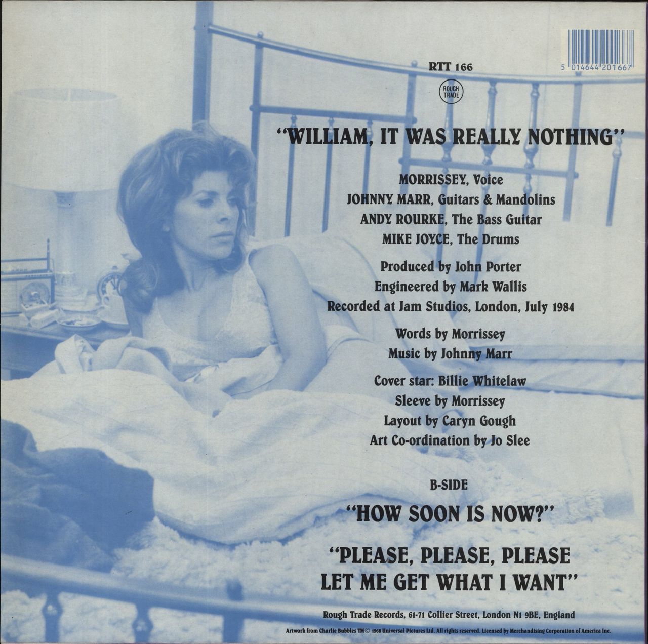 The Smiths William, It Was Really Nothing - Billie Whitelaw sleeve - VG UK  12