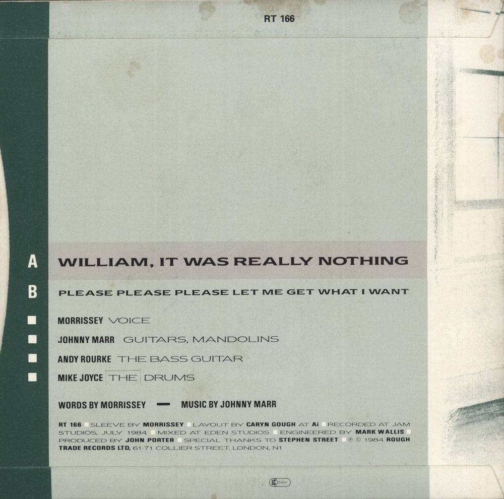 The Smiths William, It Was Really Nothing - 'Man On Bed' Green Sleeve - Solid UK 7" vinyl single (7 inch record / 45)