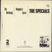 The Specials Do Nothing - 2ND - Flipback card P/S UK 7" vinyl single (7 inch record / 45)