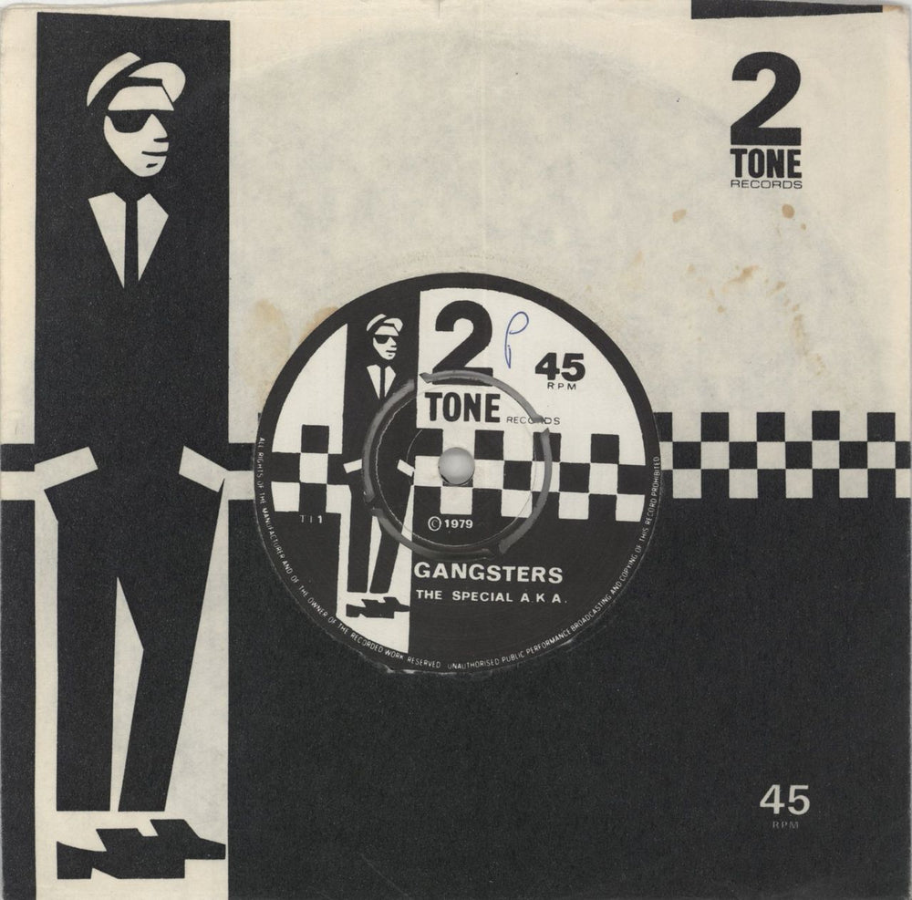 The Specials Gangsters - 4pr - 2T Sleeve UK 7" vinyl single (7 inch record / 45) TT1/2