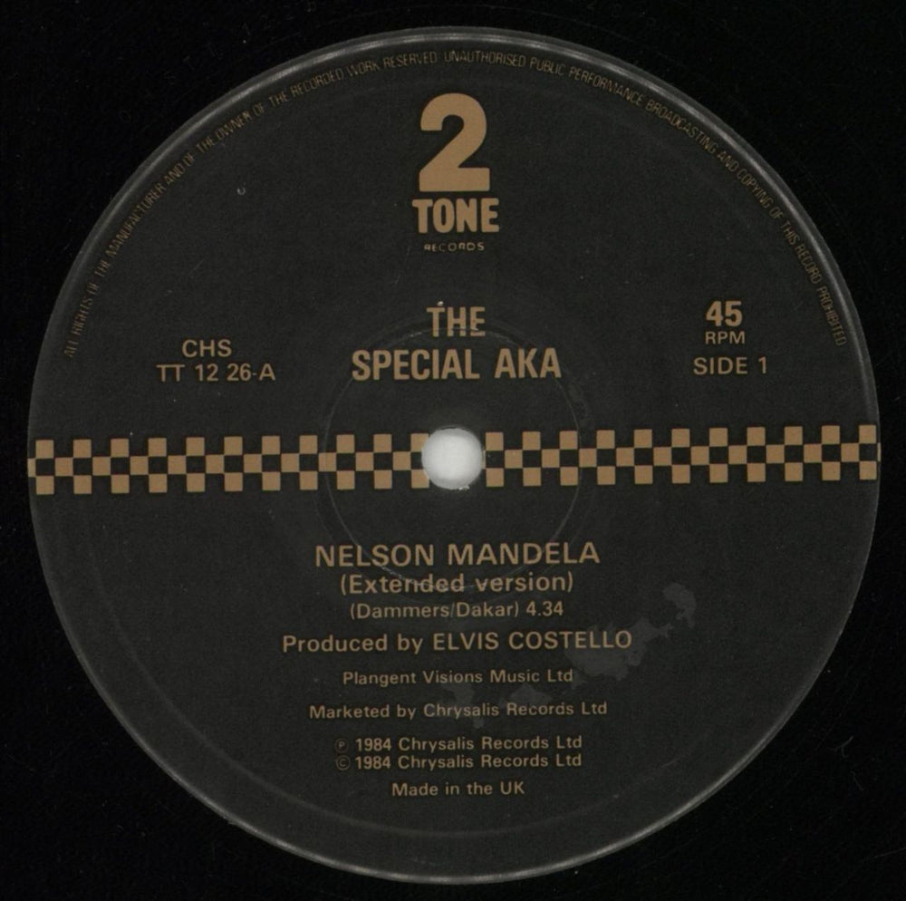 The Specials Nelson Mandela UK 12" vinyl single (12 inch record / Maxi-single) SPE12NE95979