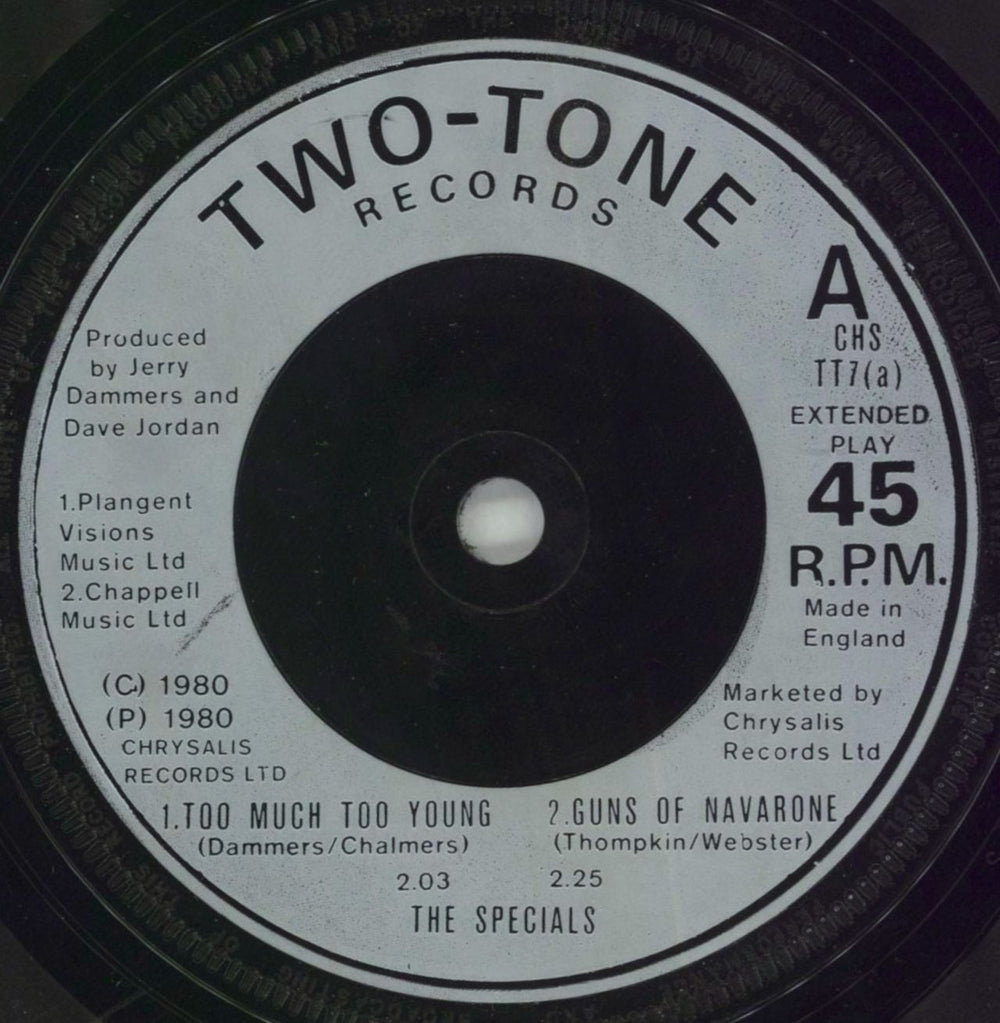 The Specials Too Much Too Young EP - Inj - P/S UK 7" vinyl single (7 inch record / 45) SPE07TO733807