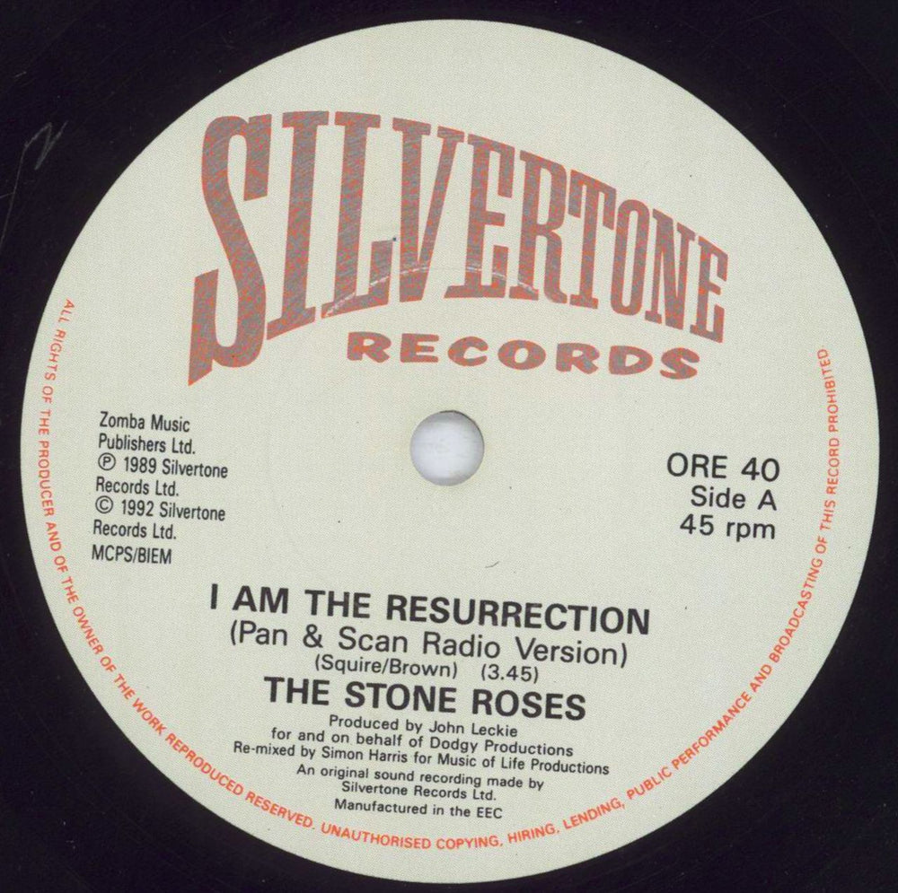 The Stone Roses I Am The Resurrection - VG UK 7" vinyl single (7 inch record / 45) STO07IA832632