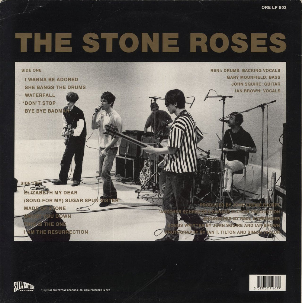 The Stone Roses The Stone Roses - 1st - John Squire print label- VG UK vinyl LP album (LP record) 5013705116513