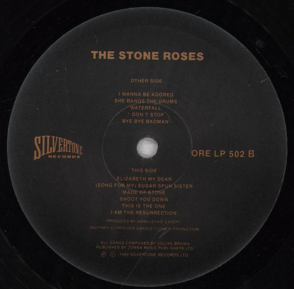 The Stone Roses The Stone Roses - 1st - John Squire print label- VG UK vinyl LP album (LP record)