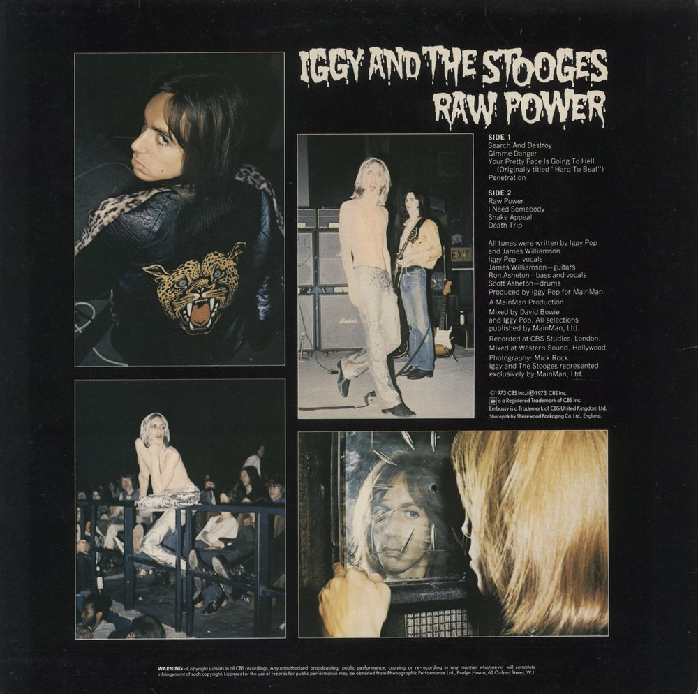 The Stooges Raw Power UK vinyl LP album (LP record)