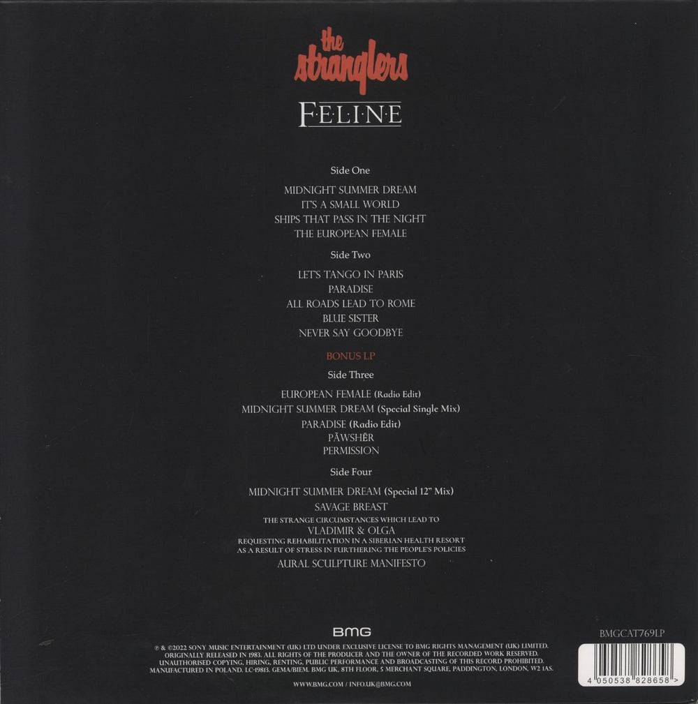 The Stranglers Feline - Deluxe Version Red & Translucent Marble Vinyl UK 2-LP vinyl record set (Double LP Album) 4050538828658