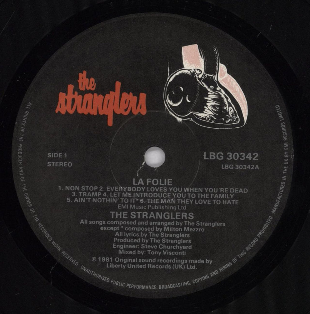 The Stranglers La Folie - VG UK vinyl LP album (LP record) STRLPLA834904