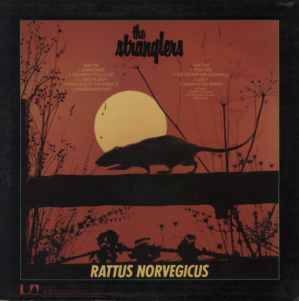 The Stranglers Rattus Norvegicus - VG UK vinyl LP album (LP record)