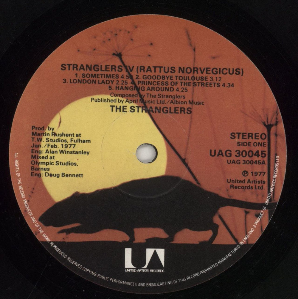 The Stranglers Rattus Norvegicus - VG UK vinyl LP album (LP record) STRLPRA757117