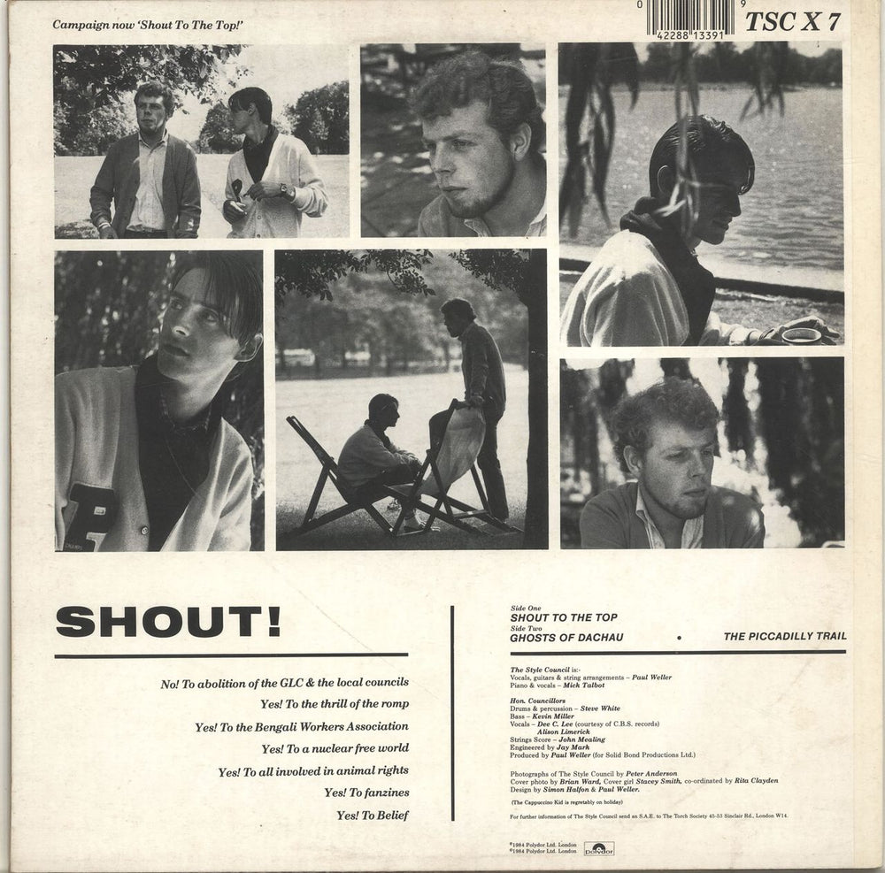 The Style Council Shout To The Top UK 12" vinyl single (12 inch record / Maxi-single) 042288133919