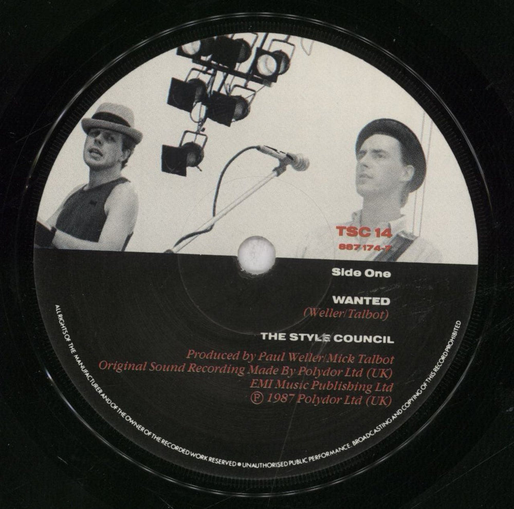 The Style Council Wanted - Picture labels UK 7" vinyl single (7 inch record / 45) STY07WA842317