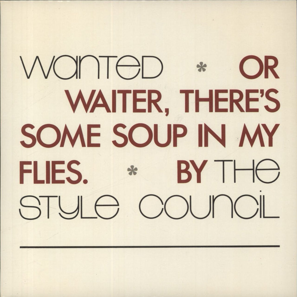 The Style Council Wanted - Picture labels UK 7" vinyl single (7 inch record / 45) TSC14