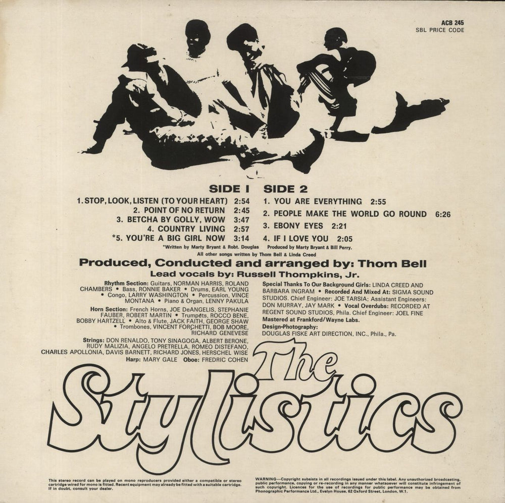 The Stylistics The Stylistics UK vinyl LP album (LP record)