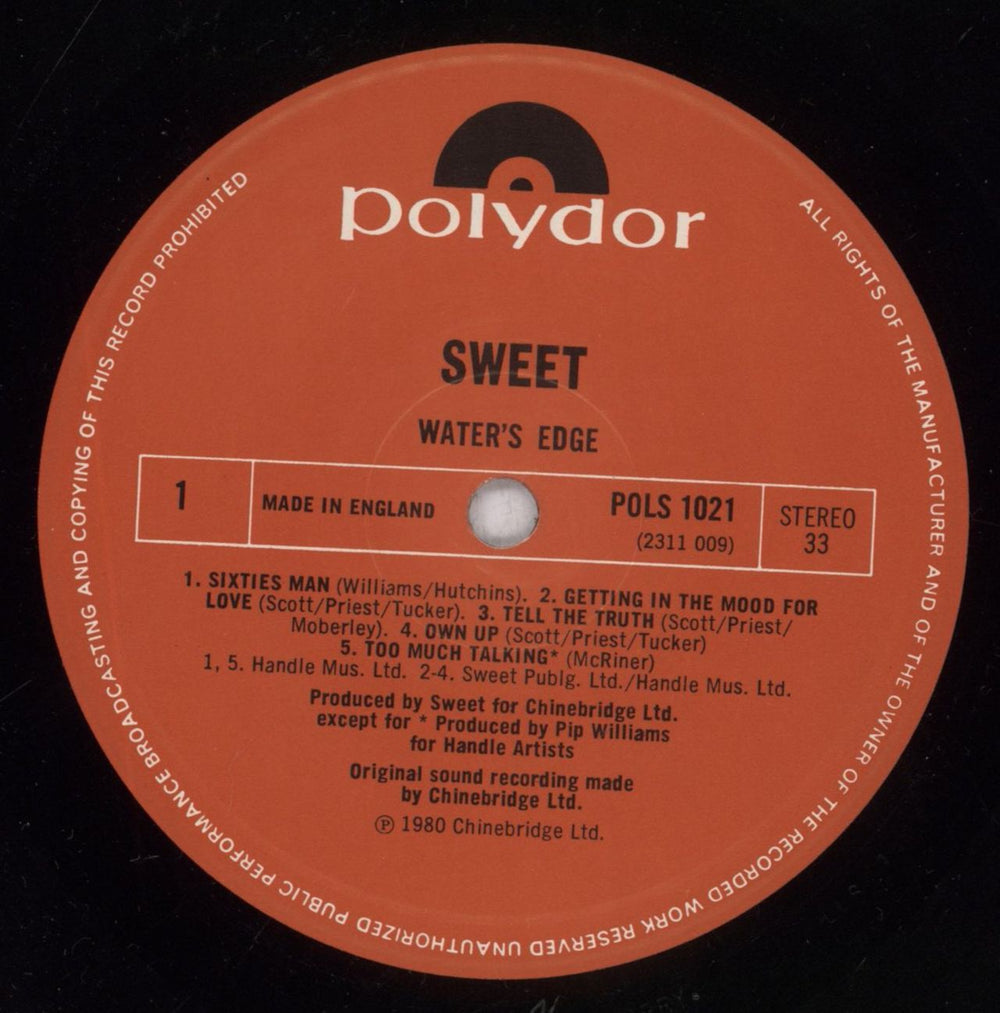 The Sweet Water's Edge - Promo Stamped UK Promo vinyl LP album (LP record) SWTLPWA840164